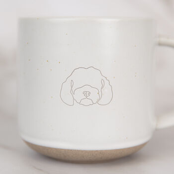 Cockapoo/ Cavapoo/ Maltipoo Engraved White Ceramic Tea/ Coffee Mug, 3 of 7