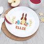 Personalised Kids Spring Bunny Dinner Set, thumbnail 4 of 6