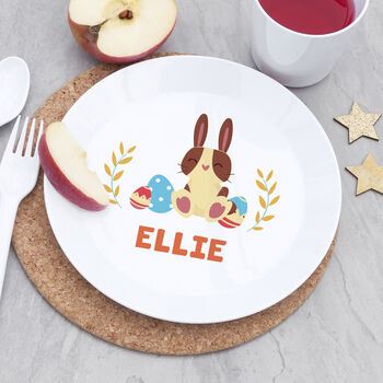 Personalised Kids Spring Bunny Dinner Set, 4 of 6