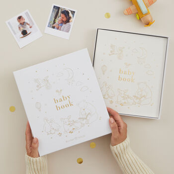 Lullaby Baby Memory Book, White Cloth Baby Record And Keepsake Journal, 2 of 12