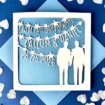 From This Day Personalised Male Couple Wedding Card, 2 of 5