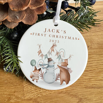 Personalised Baby’s First Christmas Ceramic Ornament, 3 of 7