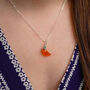 Carnelian July Birthstone Moon Pendant, thumbnail 2 of 10