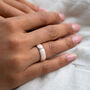 Pink Or White Ceramic Band Ring With Cubic Zirconia, thumbnail 2 of 5