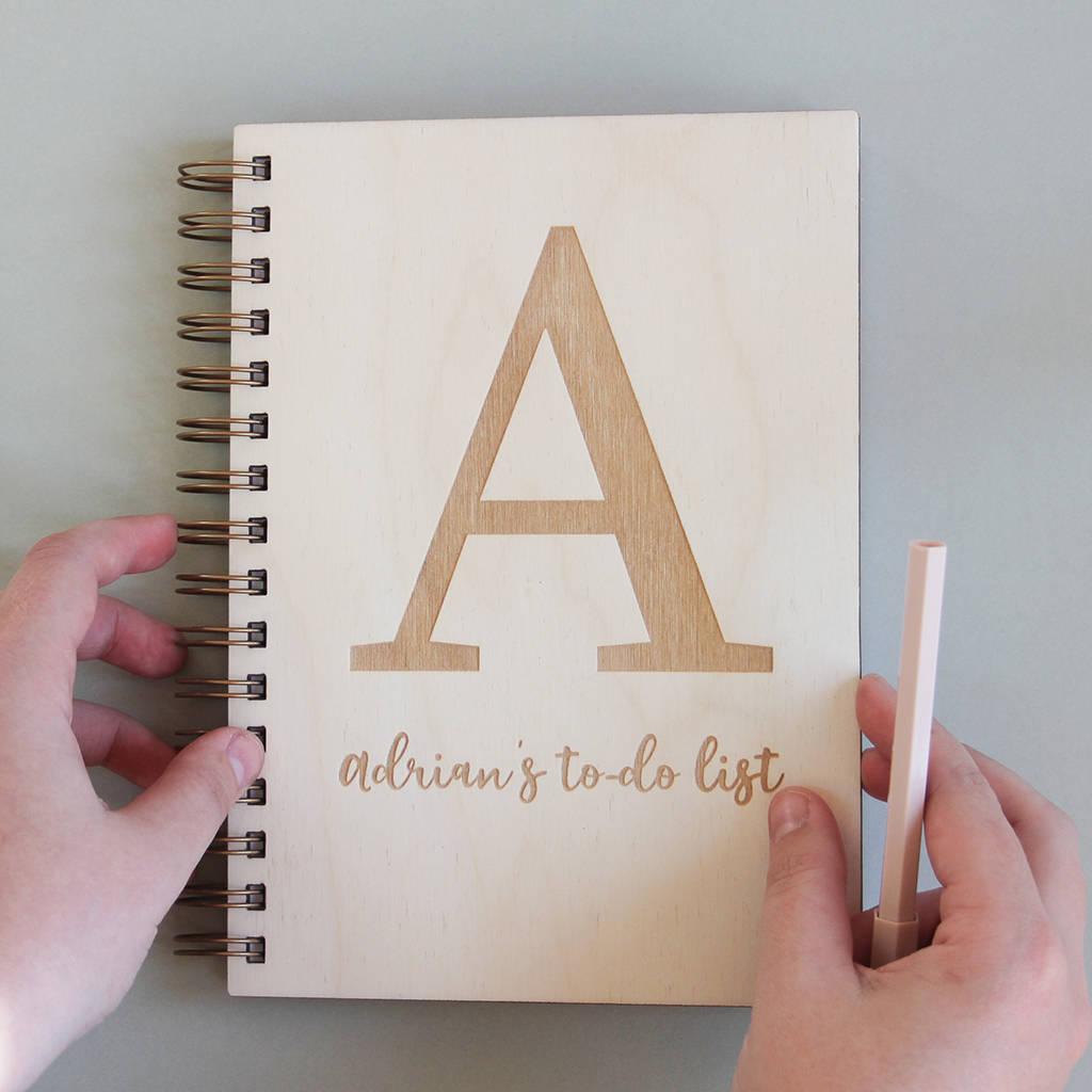 Personalised Initial Note Book By Fira Studio