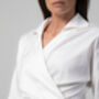 Abigail Ivory Wrap Cotton Blouse, thumbnail 4 of 6