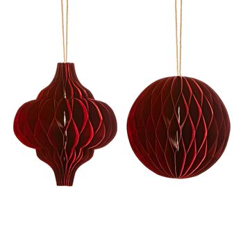 Honeycomb Hanging Decoration Set Of Two, 5 of 6