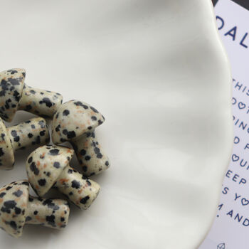 Tiny Polished Dalmatian Jasper Mushroom Crystal, 3 of 4