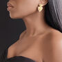 18k Gold Heart Drop Earrings, thumbnail 1 of 2