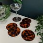 Leopard Print Acrylic Coasters Set Of Six, thumbnail 1 of 2