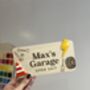 Personalised Wooden Car Garage Playroom Sign Montessori Pretend Play Accessory, thumbnail 3 of 7