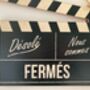 French Wooden Open And Closed Double Sided Clapper Board Sign, thumbnail 4 of 6
