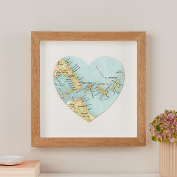 Personalised Location Skiathos Map Heart Print, 4 of 4