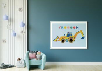 Personalised Kids Digger Print, 5 of 6