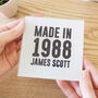 Personalised Birth Year Glass Coaster, thumbnail 1 of 2