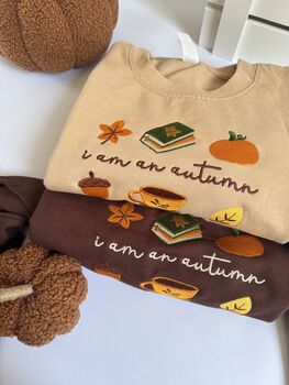 I Am An Autumn Embroidered Sweatshirt, 5 of 5