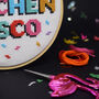 The Kitchen Disco Cross Stitch Craft Kit, thumbnail 3 of 4