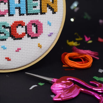 The Kitchen Disco Cross Stitch Craft Kit, 3 of 4