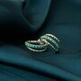 Parvati Sterling Silver Turquoise Hoop Earrings, thumbnail 4 of 10