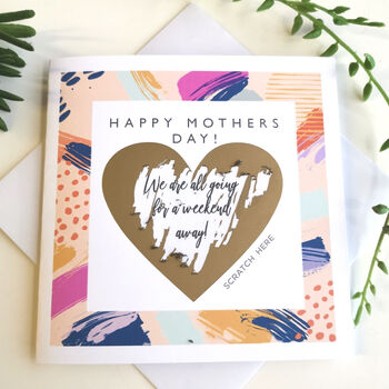 Personalised Brush Strokes Mother's Day Scratch Card, 3 of 4