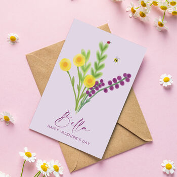 Personalised Floral Valentine's Day Card, 6 of 8