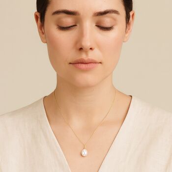 Personalised Gold Plated Silver Freshwater Pearl Necklace, 2 of 8