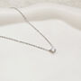 Solitaire Diamond Necklace Silver, thumbnail 6 of 9