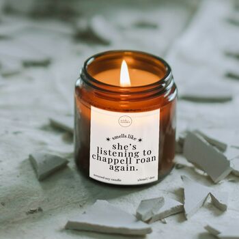 Listening To Chappell Roan Again Candle, Pink Pony Club Gift, 3 of 11