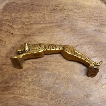 Jaguar Shaped Brass Door Pull / Decorative Door Handle, 5 of 6