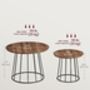 Set Of Two Modern Round Coffee Tables Steel Frame, thumbnail 7 of 8