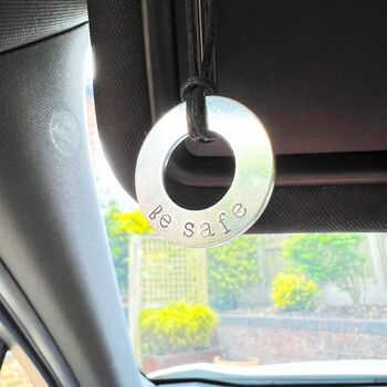 Personalised Be Safe Car Charm New Driver Travel Gift, 3 of 8
