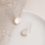 Gold Plated Mother Of Pearl Drop Earrings – 24mm, thumbnail 1 of 4