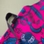 African Print Apron | Pink Leaf Omolara Print, thumbnail 6 of 6