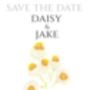 Pack 12 Daisy Original Personalised RSVP Wedding Stationery, thumbnail 4 of 6