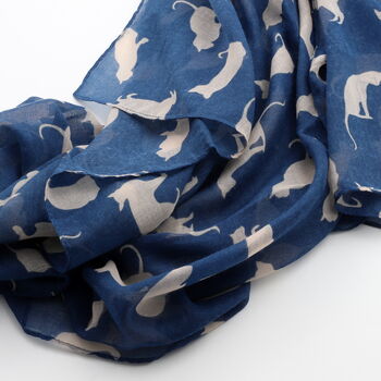 Personalised Gift Box Scarf With Cat Design, 6 of 7