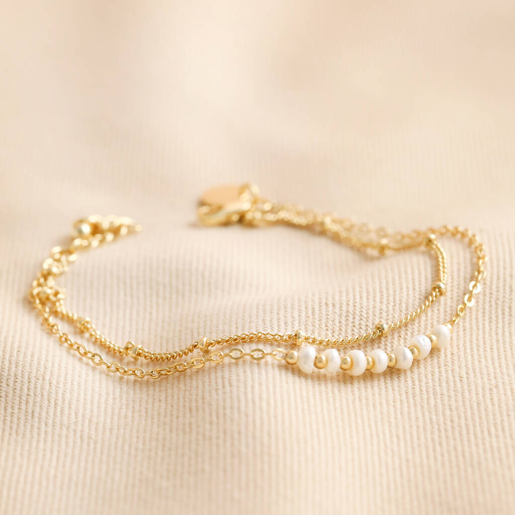 Double Chain Bracelet, Satellite Ball Chain Bracelet, Layered Chain Gold  Bracelet, Double Silver Ball Bracelet, Gift for Her - Etsy