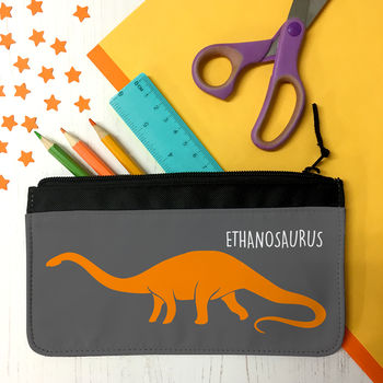 Children's Personalised 'Dinosaur' Fabric Pencil Case, 4 of 11