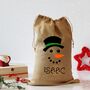 Personalised Snowman Santa Sack, thumbnail 1 of 2