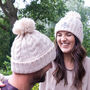 Embroidered Mr And Mrs Bobble Hats, thumbnail 1 of 5