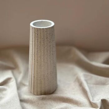 Handmade Stone Effect Ribbed Vase, 5 of 5