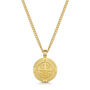 Compass Men's Necklace 18 K Gold Plated Steel, thumbnail 1 of 5