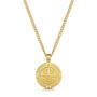 Compass Men's Necklace 18 K Gold Plated Steel, thumbnail 1 of 7