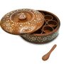 Wooden Handcrafted Round Spice Box With Spoon, thumbnail 5 of 7