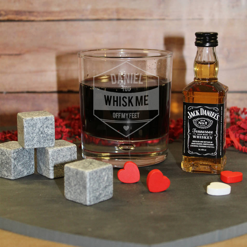 Personalised Whisky Glass Gift Set By British and Bespoke