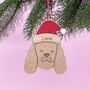 Personalised Spaniel Cockapoo Christmas Tree Decoration, thumbnail 4 of 4