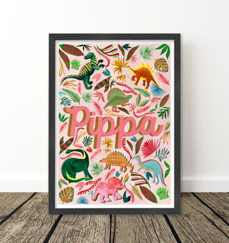 Pink Dinosaur Name Print, 8 of 8