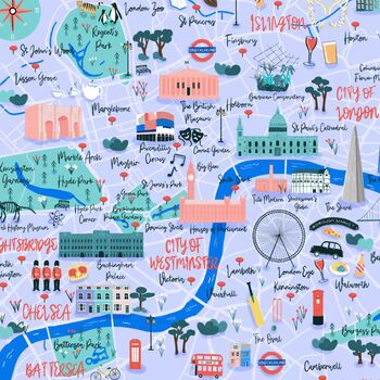 London Map Art Print, 4 of 4