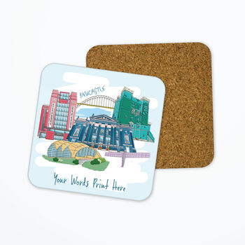 Personalised Newcastle Skyline Coaster, 2 of 3