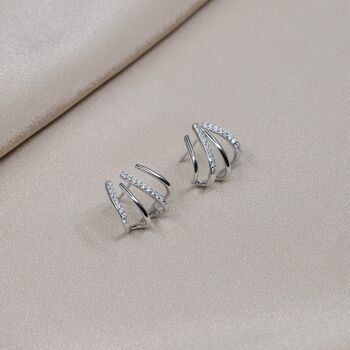 Sterling Silver Claw Earrings, 5 of 5