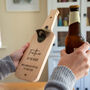 Personalised Wall Mounted Bottle Opener Father Of The Bride Or Groom Gift, thumbnail 4 of 6